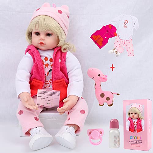 BABESIDE Bambola Reborn Femmina Nera 50 Cm - Corpo Morbido In Tessuto, Occhi Lucidi, Vestito E Accessori Inclusi, Regalo 3+ Anni