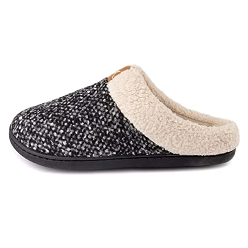 Image of ULTRAIDEAS Women's Indoor Bedroom Slipper with Memory Foam, Gift for Women, Wool-Like House Shoe with Anti-Skid Rubber Sole for Ladies