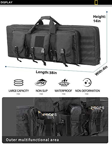 Wolfwarriorx Double Rifle Case Soft Shotgun Cases Gun Bag For Rifle Backpack Pistol Firearm Storage And Transportation For Hunting Shooting Range #TOP1