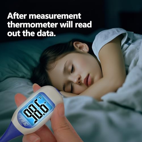 image for FDK Large LCD Screen Digital Thermometer for Fever, 10 Seconds Fast & 