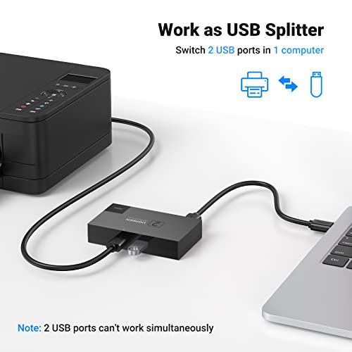 image for UGREEN USB 3.0 Switch Selector 2 Computers Share 1 USB Port Switcher W