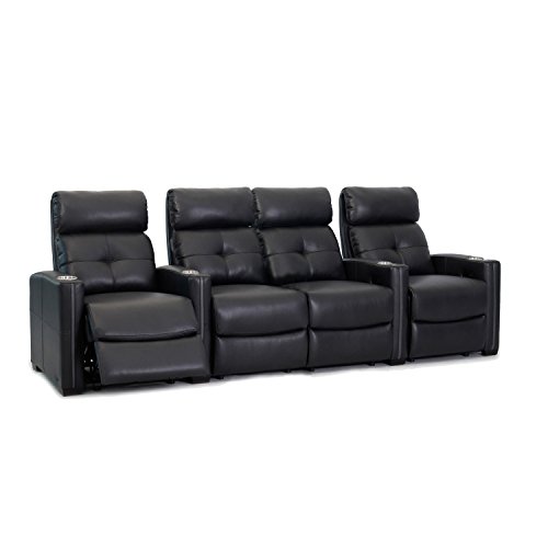 Octane Seating Cloud XS850 Home Theater Chairs - Black Bonded Leather - Manual