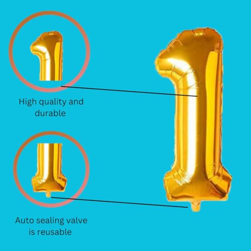 Image of Alphabet Foil balloon, Letters A-Z and Numbers 0-9 in 16 inch Golden foil Balloons for Birthday, Anniversary, Engagement Other Kind of Parties, Celebrations and Decorations. Letter balloon : (2)