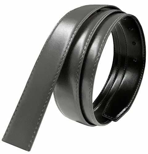 Reversible Dress Belt Strap Replacement Genuine Leather 1-1/8"(30mm) & 1-3/8"(35mm) Wide (35MM- Black/Gray, 44)