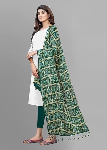 TRENDMALLS Women's Bandhej Chinon Silk Dupatta3