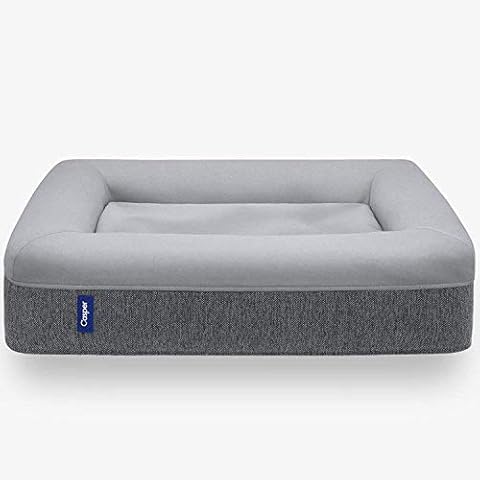 Casper Dog Bed, Plush Memory Foam, Medium, Gray Cover