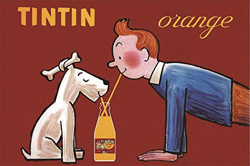 Yelacecca Tintin Rackham Le Rouge Vintage Metal Tin Sign Vintage Metal Tin Sign 8X12 Inches