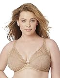 Côtés et dos en mesh Glamorise Soutien-gorge Glamorise dentelle extensible sexy #9850 Soutien-gorge Femme Beige (Chair 218) 90D (Taille fabricant: 90 D) lot de