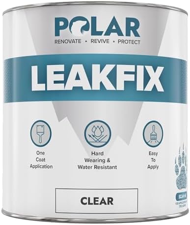 Polar Premium Instant Waterproof Roof Sealing Paint for Leaks, Roof Seal Repair Coating Paint for All Roof Types and Gutters with Reinforced Fibers