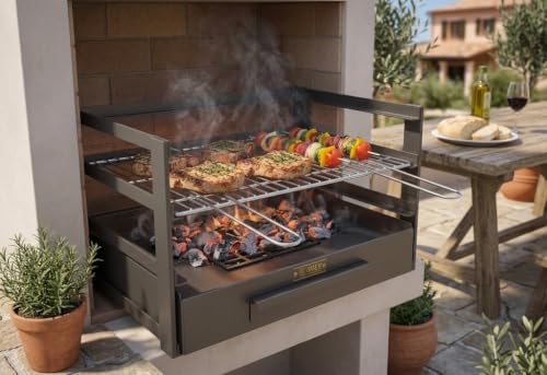 Miniatura 3 de Imex El Zorro 71476.0 Cajón Barbacoa Con Parrilla Cincada, Negro, 72 X 41 X 35 Cm