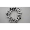 CWI Gifts Flower Twig Wreath Rings 20 inch Wreath Decor for Front Door and Candle Decorating Country Cotton Ball