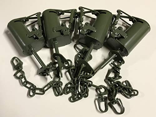(4 Traps) FPS DP Dog Proof Coon Traps Powder Coated Raccoon, Skunk, Possum