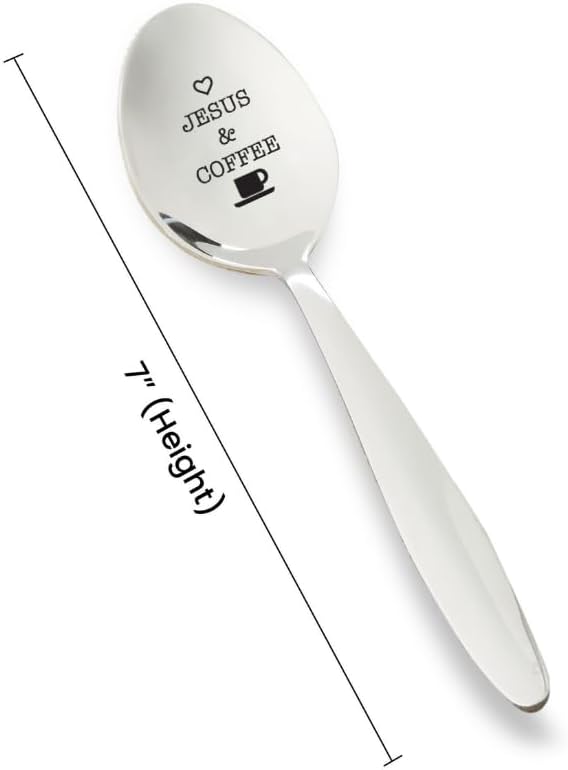 Jesus and Coffee - Love Jesus - Coffee and Jesus - Jesus Coffee - Coffee lover Gift - Coffee Spoon - Christian Gifts - Jesus Gift - Religious Gifts - Pastor Gift - Gift for her - Jesus Spoon image 4
