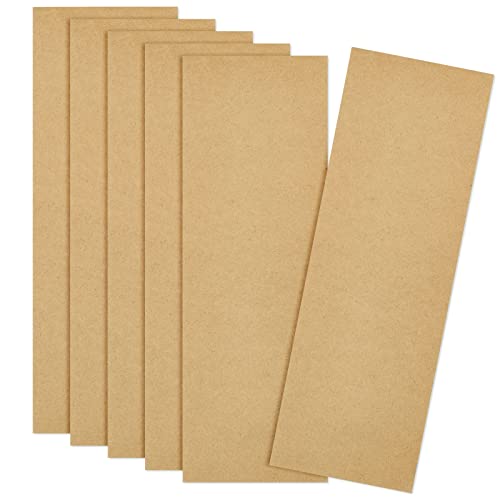 6 Pack Unfinished Wood Planks For Crafts, Wall Decorations, Rectangular Mdf Board 1/4 Inch Thick For Diy Projects, Art Classes, Carpentry, Painting (5 X 15 Inches) #TOP6