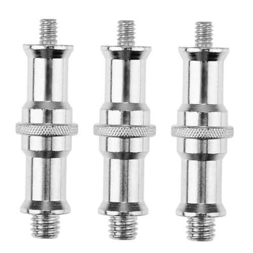 LIFKICH 1/4 to 3/8 Screw Thread Adapter Kit 3pcs Flash Bracket Converter for Light Stand