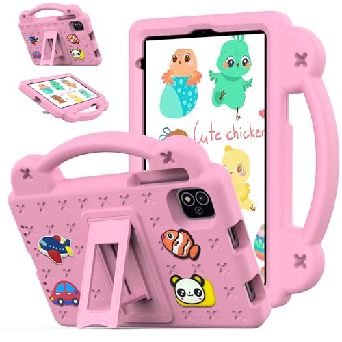 AKABEILA Compatible with Alldocube iplay 60 mini pro 2024 8.4 inch/iplay 60 mini2 2024 8.4 inch Tablet Case, Shockproof Protective Case with Shoulder Strap & Stand Handle Pink