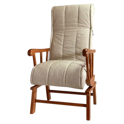 Miniatura 8 de Sueña Y Descansa Sillón Balancín Mecedora Con Manta Lavable Cerezo Beis