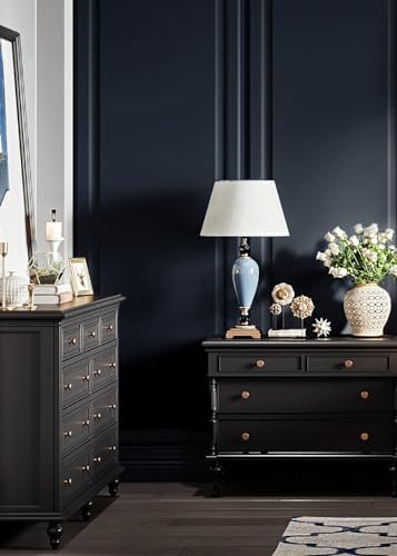Image of Safiyya Peel and Stick Wallpaper Dark Blue Contact Paper Solid Color Decorative Self Adhesive Removable Wallpaper Modern Contact Paper for Wall Vinyl Roll 118 inchx17.7 inch