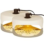 Flintronic 2 Pezzi Trappole Antipulci per la Casa, Lampade Antipulci per la Casa, Trappole Luminose per Pulci, Cattura Pulci, con Dischi di Colla*12, Lampadine*4
