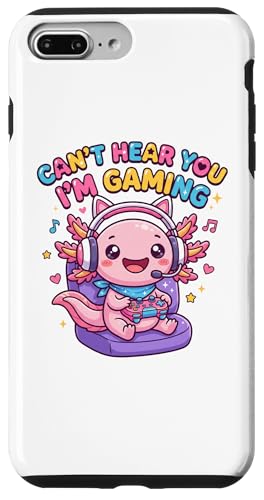 Axolotl Amphibian Gamer, Gaming Can't Hear You I'm Gaming �X�}�z�P�[�X iPhone 7 Plus/8 Plus �p