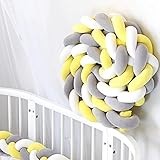 Nigecue 2m Protector cuna trenzado Cojín trenza cuna bebe P