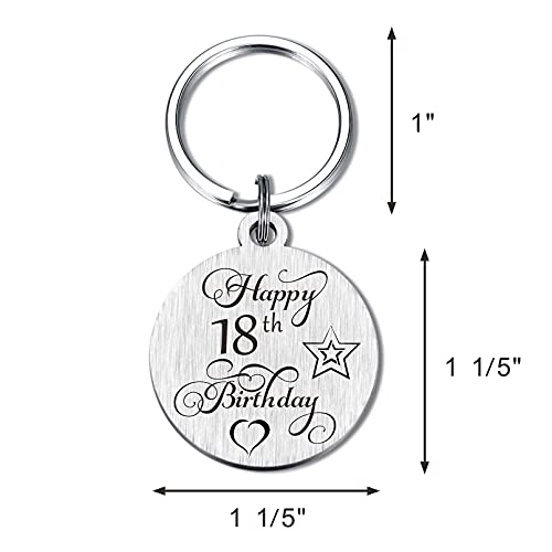 Laluminter 18 Year Old Birthday Gifts For Girls Boy, Happy 18Th Bday Keychain For Women Men #TOP2