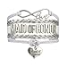 Maid of Honor Bracelet- Bridesmaid Gift Bracelet, Bridal Party Bracelets, Gift For Maid of Honor
