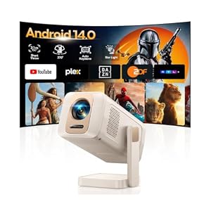 Mini Beamer [Integrierte Apps| Kurzdistanz] Smart Beamer 1080P Unterstützt