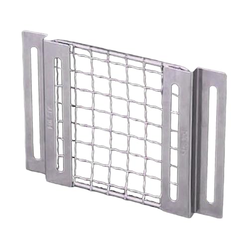 JISADER Rejilla de Drenaje de Acero Inoxidable, Filtro de Drenaje, Protector de canalón Cuadrado para Drenaje Lateral, alcantarilla, casa, terraza, Piso de, 10x10cm