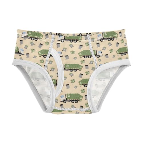 Garbage Truck Pattern Boys' Underwear 100% Cotton Boys' Briefs Soft Toddler Underwear