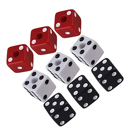 Homeswitch 9Pcs Three Color Unique Dice Style Electric Guitar Volume Control Knobs With Wrench Plastic Musical Parts #TOP1