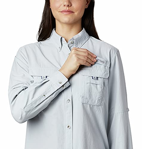 Columbia Women's Plus Size Pfg Bahama Ii Upf 30 Long Sleeve Fishing Shirt, Cirrus Grey, 2X #TOP2