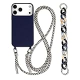 collier pour chien avec numero de telephone 【Etui pour iPhone 17 Pro Max Housse Protection】Le boîtier en silicone pour iPhone 17 Pro Max avec Collier Réglable Corde offre une protection du corps à 360 °, Les bords soulevés du boîtier de l'appareil photo et de l'écran offrent une protection maximale contre les chocs et les bosses dures sur le dos et les côtés de votre téléphone. Les bords renforcés et élevés empêchent l'écran de tomber, de se heurter et de se gratter lorsqu'il est placé avec le côté avant en bas.