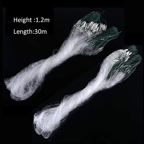Fishing Net, Nylon Monofilament Gill Nets For Fishing Net Mesh With Float Fish Trap Net For Saltwater Shoal Bait Trap(3 Fingers) #TOP1