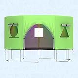 Gardenature 14FT Trampoline Tent for Kids(Tent Only),Fit for 8 Straight Poles Round Trampoline, Trampolien Shade Cover, Trampolien Accessories,Anti-Tear, Green