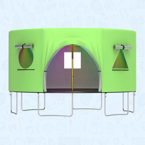 Gardenature 14FT Trampoline Tent for Kids(Tent Only),Fit for 8 Straight Poles Round Trampoline, Trampolien Shade Cover, Trampolien Accessories,Anti-Tear, Green