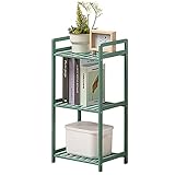 IOTXY Adjustable Multifunctional Shelving Unit - Small 3-Tier Bamboo Freestanding Shelf, Bathroom To