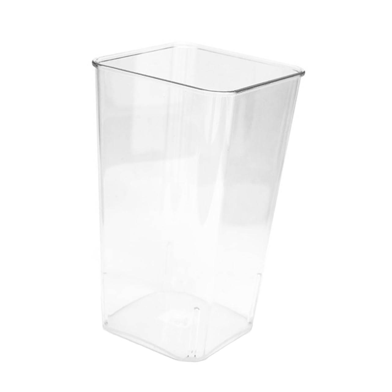 Vase en acrylique transparent carré pour décoration de mariage chic