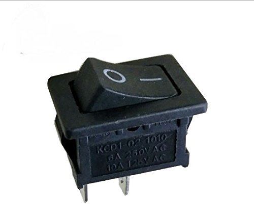 WOIWO 10PCS Ship Type Switch KCD-11 Waterproof 2 Foot Micro Switch 2 Warped Plate Type Switch 15x21MM.