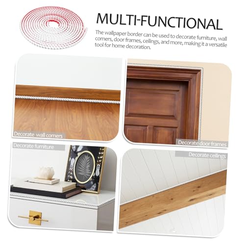 DOITOOL 2 Unidades linhas suaves decorativas em pvc guarnição de moldagem de casca e vara guarnição