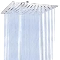 Auralum Regendusche Duschkopf 12 Zoll, Edelstahl Regenduschkopf 30x30 cm Eckig, 360° Verstellbare Kopfbrause Groß mit Selbstreinigenden Düsen, Chrom