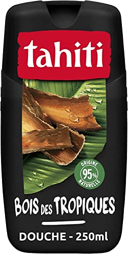 TAHITI - Gel douche Tahiti Bois des Tropiques Rafraîchissant - pH Neutre - Enrichi d'agent hydratant - Flacon de 250 ml