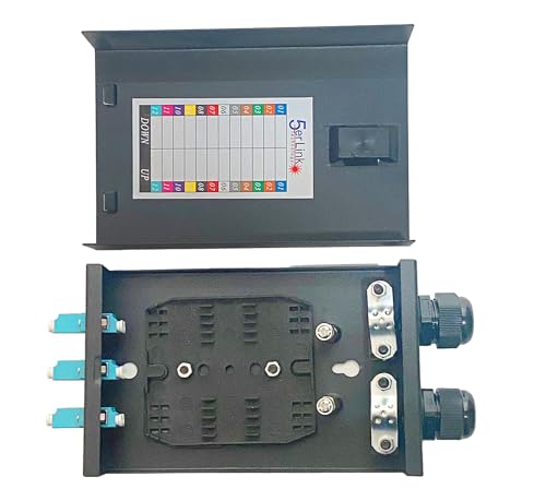 Fiber Optic Wall Mount Box with LC Couplers for Single Mode & Multimode Fiber Optic Cable. | Fiber Box Enclosure for MPOE’s, Network Rooms, and IDF Rooms. (LC 6 Strand OM3) by 5er Link Technology - Image 4