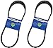 2 Pack Stens 265-691 OEM Replacement Belt Fits Husqvarna 539108656