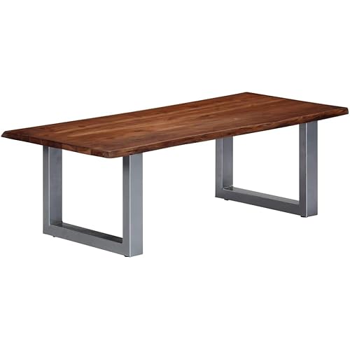 MBFLUUML Rectangular Coffee Table, Living Room Centre Table, Coffee Table with Live Edges 45.3"x23.6"x15.7" for Living Room, Kitchen, Bedroom.