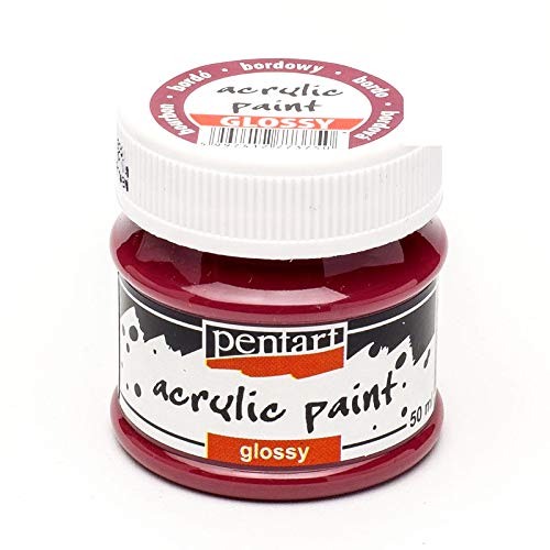 Zita´s Creative Acrylfarbe glänzend 50ml - Bordeaux. Glanzfarbe, Bastelfarbe, Acrylfarbe