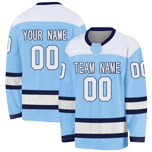 Field Hockey Jersey for Mens/Boys Custom Personalized Ice Hockey Long Sleeve Practice Shirts Customizable Number Name Logo Team