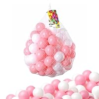 Zuvo Ball Pit Balls (100 Pack) Pink – Crush-Proof 5.5cm Plastic Balls for Kids | Safe, Smooth & BPA-Free | Indoor & Outdoor Play for Toddlers & Babies