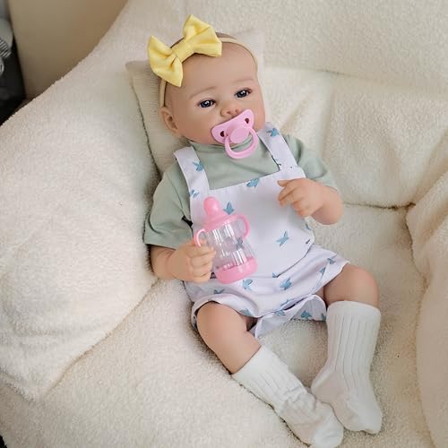 Muñeca bebé reborn silicona realista 46 cm miniatura 2