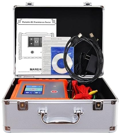 BHYIQI Transformer Winding DC Resistance Tester Handheld DC Resistance Tester for Measuring Contact Resistance of Switches, Connectors, Relays, Winding, Motor,Metal Riveting Resistance,etc